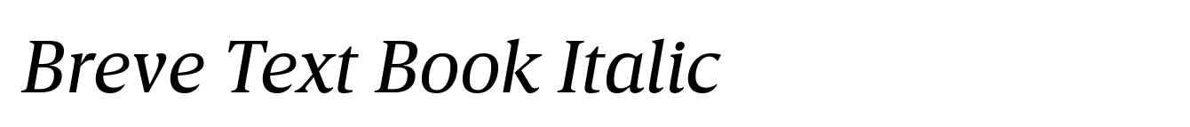 Breve Text Book Italic